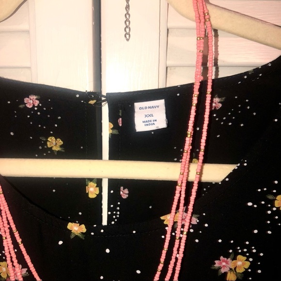 Old Navy shift dress black floral print bell sleeves size extra extra large - Picture 4 of 7